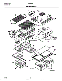 04 - Shelves / Controls parts for Frigidaire Refrigerator FRT18RRCW3 from AppliancePartsPros.com