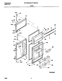 02 - Doors parts for Frigidaire Refrigerator FRT18QRCD5 from AppliancePartsPros.com