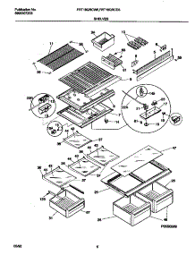 04 - Shelves parts for Frigidaire Refrigerator FRT18QRCD5 from AppliancePartsPros.com