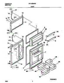 02 - Door parts for Frigidaire Refrigerator FRT18QRHW3 from AppliancePartsPros.com