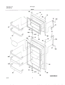 03 - Door parts for Frigidaire Refrigerator FRT18S6AQ2 from AppliancePartsPros.com