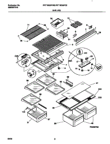 04 - Shelves parts for Frigidaire Refrigerator FRT18QGFD2 from AppliancePartsPros.com