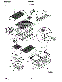 04 - Shelves parts for Frigidaire Refrigerator FRT18JRGD1 from AppliancePartsPros.com