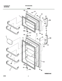03 - Door parts for Frigidaire Refrigerator FRT18KG3CW0 from AppliancePartsPros.com