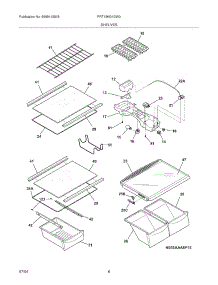 07 - Shelves parts for Frigidaire Refrigerator FRT18KG4DW0 from AppliancePartsPros.com