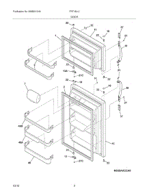 03 - Door parts for Frigidaire Refrigerator FRT18L4JM8 from AppliancePartsPros.com