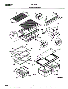 04 - Shelves / Controls parts for Frigidaire Refrigerator FRT18KRED1 from AppliancePartsPros.com