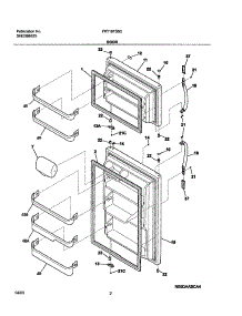 03 - Doors parts for Frigidaire Refrigerator FRT18FS6CW0 from AppliancePartsPros.com
