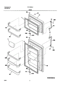 03 - Door parts for Frigidaire Refrigerator FRT18H6CSK0 from AppliancePartsPros.com