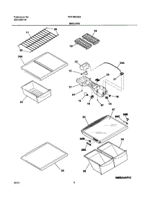 07 - Shelves parts for Frigidaire Refrigerator FRT18GS6AQ2 from AppliancePartsPros.com
