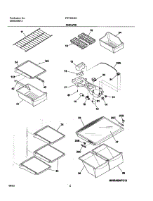 07 - Shelves parts for Frigidaire Refrigerator FRT18H6CB1 from AppliancePartsPros.com