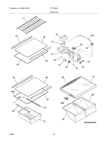 07 - Shelves parts for Frigidaire Refrigerator FRT18G6JB1 from AppliancePartsPros.com