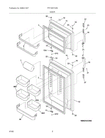 03 - Door parts for Frigidaire Refrigerator FRT18G7CW8 from AppliancePartsPros.com