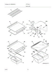 07 - Shelves parts for Frigidaire Refrigerator FRT18L4JW7 from AppliancePartsPros.com