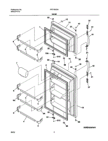 03 - Doors parts for Frigidaire Refrigerator FRT18G5AQ7 from AppliancePartsPros.com