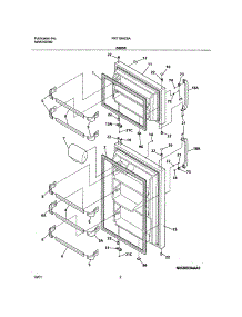 03 - Doors parts for Frigidaire Refrigerator FRT18HC5AQ0 from AppliancePartsPros.com