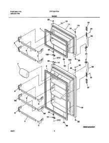 03 - Door parts for Frigidaire Refrigerator FRT18HP5AW2 from AppliancePartsPros.com