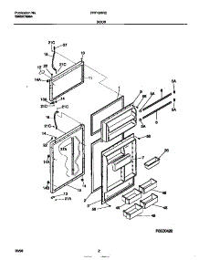 02 - Door parts for Frigidaire Refrigerator FRT18RRCD1 from AppliancePartsPros.com