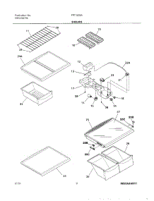07 - Shelves parts for Frigidaire Refrigerator FRT18S6AW4 from AppliancePartsPros.com