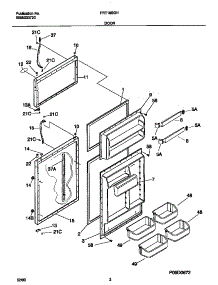 02 - Doors parts for Frigidaire Refrigerator FRT18SGHW0 from AppliancePartsPros.com