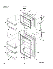 03 - Doors parts for Frigidaire Refrigerator FRT18S6AQ6 from AppliancePartsPros.com