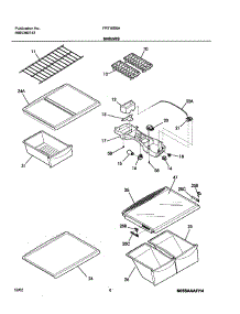 07 - Shelves parts for Frigidaire Refrigerator FRT18S6AQ6 from AppliancePartsPros.com