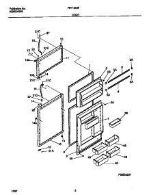 02 - Door parts for Frigidaire Refrigerator FRT18SJFW0 from AppliancePartsPros.com