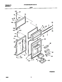 02 - Door parts for Frigidaire Refrigerator FRT18TGFW0 from AppliancePartsPros.com