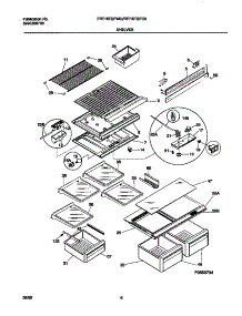 04 - Shelves parts for Frigidaire Refrigerator FRT18TGFW0 from AppliancePartsPros.com