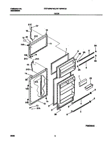 02 - Door parts for Frigidaire Refrigerator FRT18PNFD2 from AppliancePartsPros.com