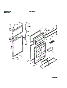 02 - Door Section parts for Frigidaire Refrigerator FRT18PRAW4 from AppliancePartsPros.com
