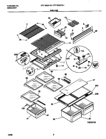 04 - Shelves / Controls parts for Frigidaire Refrigerator FRT18QGFW1 from AppliancePartsPros.com