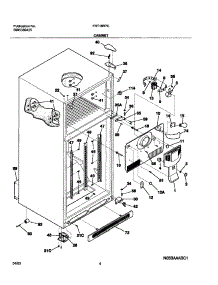 05 - Cabinet parts for Frigidaire Refrigerator FRT18R7CQ0 from AppliancePartsPros.com