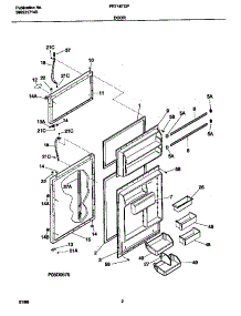 02 - Door parts for Frigidaire Refrigerator FRT18TGFD1 from AppliancePartsPros.com