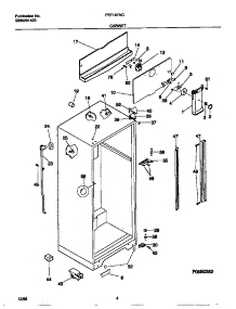 03 - Cabinet parts for Frigidaire Refrigerator FRT18TNCW4 from AppliancePartsPros.com