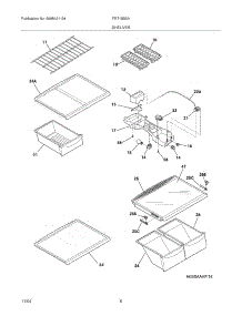 07 - Shelves parts for Frigidaire Refrigerator FRT18S6AWG from AppliancePartsPros.com