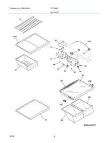 07 - Shelves parts for Frigidaire Refrigerator FRT18S6JK3 from AppliancePartsPros.com