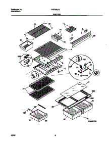 04 - Shelves parts for Frigidaire Refrigerator FRT18SJGD0 from AppliancePartsPros.com