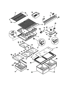 04 - Shelves, Controls parts for Frigidaire Refrigerator FRT18TSCW0 from AppliancePartsPros.com