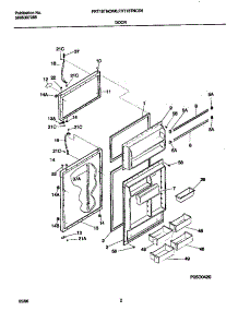 02 - Doors parts for Frigidaire Refrigerator FRT18TNCD6 from AppliancePartsPros.com