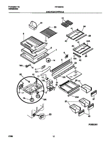 05 - Shelves / Controls parts for Frigidaire Refrigerator FRT20NRCD0 from AppliancePartsPros.com