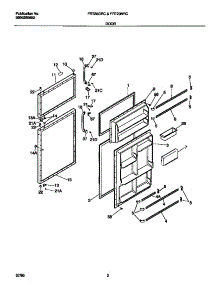 02 - Door parts for Frigidaire Refrigerator FRT20NRCW0 from AppliancePartsPros.com