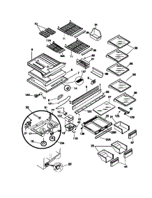 04 - Shelves, Controls parts for Frigidaire Refrigerator FRT20NGCB1 from AppliancePartsPros.com