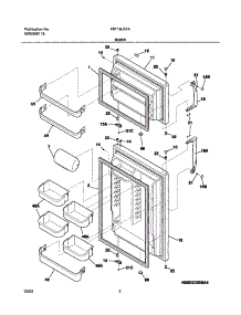03 - Door parts for Frigidaire Refrigerator FRT18LR7AW2 from AppliancePartsPros.com