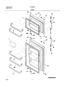 03 - Door parts for Frigidaire Refrigerator FRT18P5AQ9 from AppliancePartsPros.com