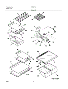 07 - Shelves parts for Frigidaire Refrigerator FRT18P5AQ9 from AppliancePartsPros.com