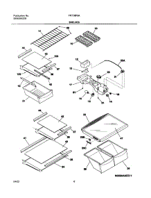 07 - Shelves parts for Frigidaire Refrigerator FRT18P5AW1 from AppliancePartsPros.com