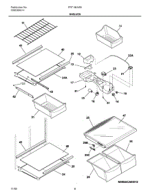 07 - Shelves parts for Frigidaire Refrigerator FRT18LN5BQ3 from AppliancePartsPros.com