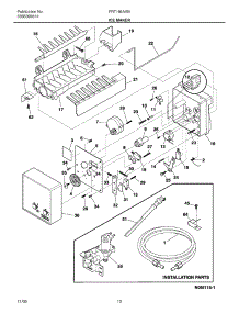 11 - Ice Maker parts for Frigidaire Refrigerator FRT18LN5BQ3 from AppliancePartsPros.com
