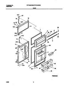 02 - Door parts for Frigidaire Refrigerator FRT18NNCW5 from AppliancePartsPros.com